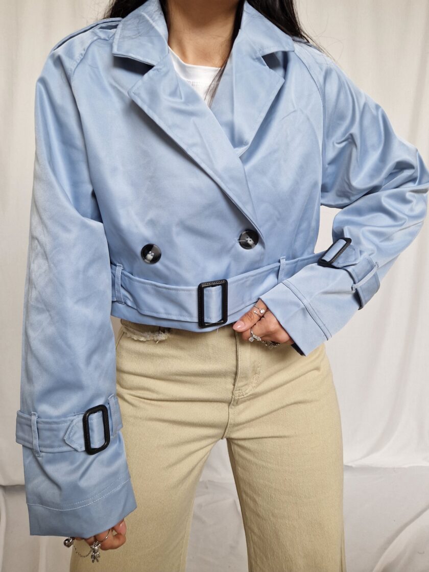 Trench Crop - Azzurro