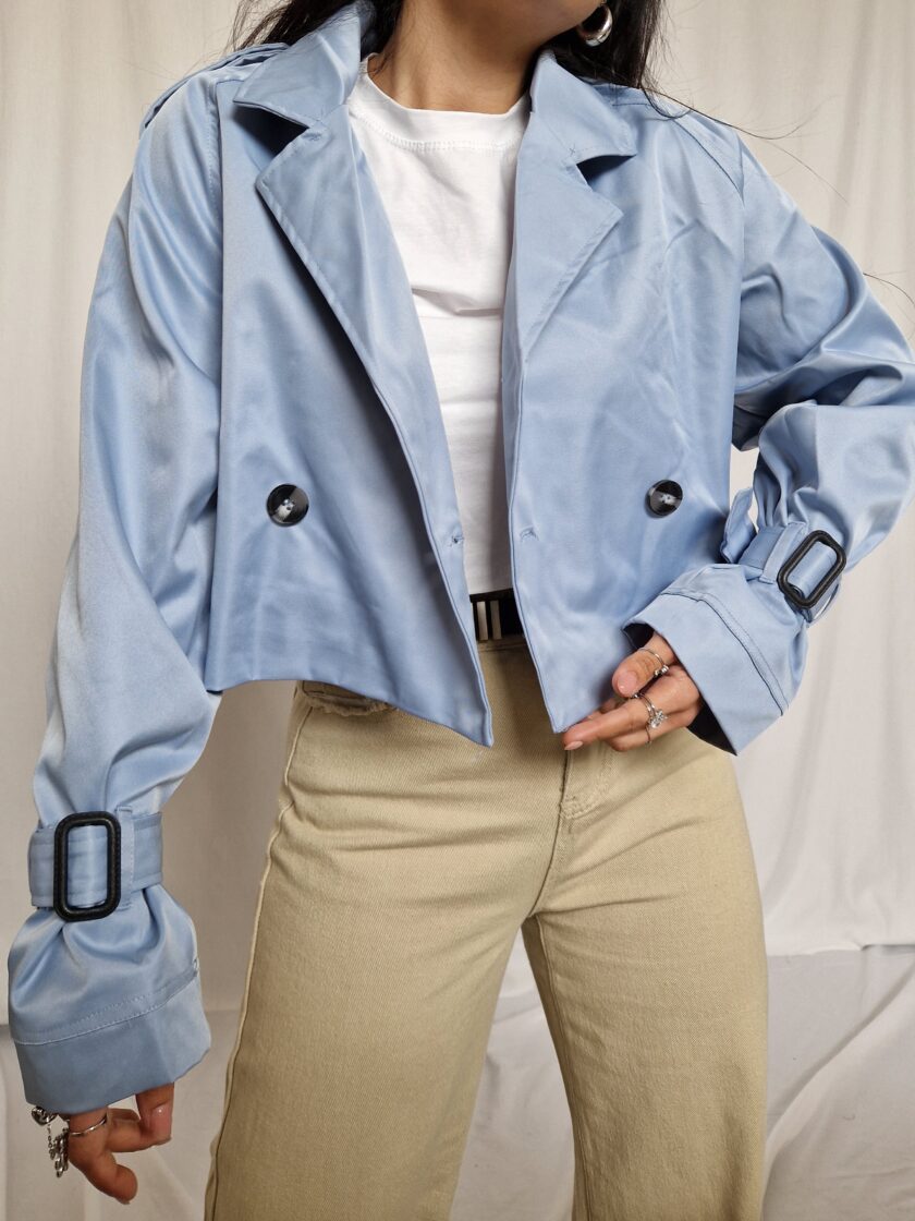 Trench Crop - Azzurro - immagine 2
