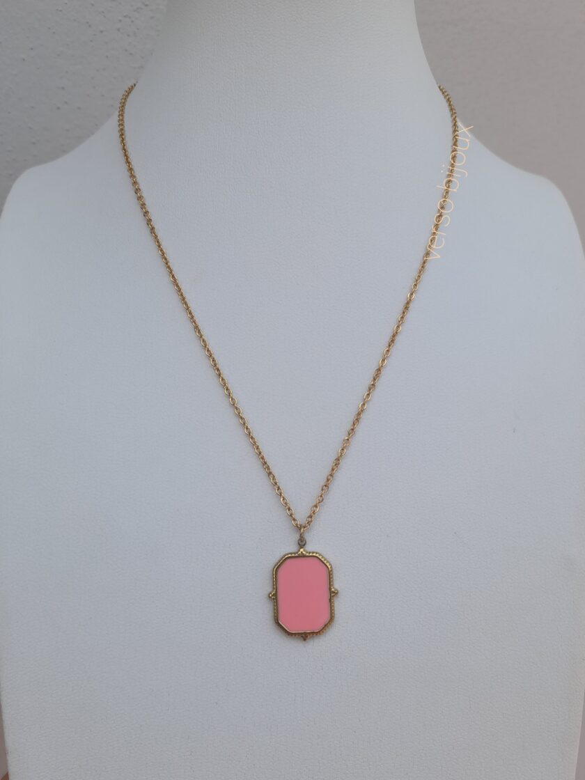 Collana Medaglione Rosa