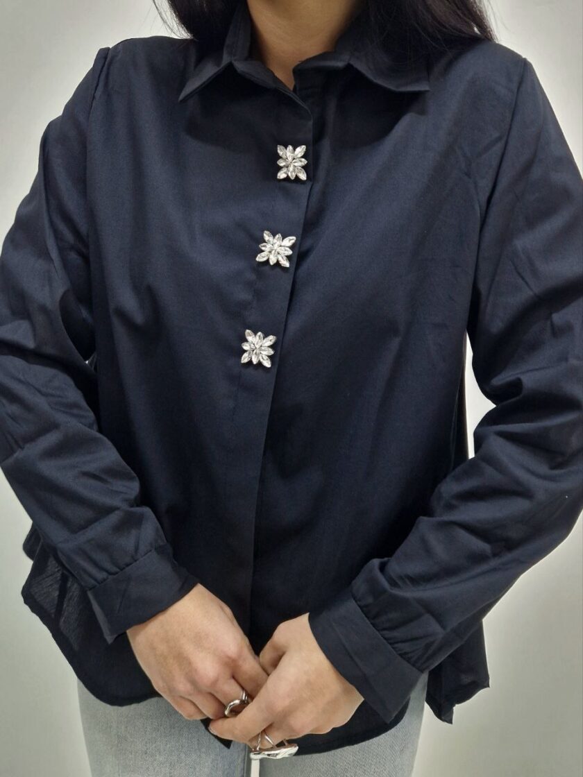 Camicia In Cotone Con Dettagli Gioiello - immagine 2