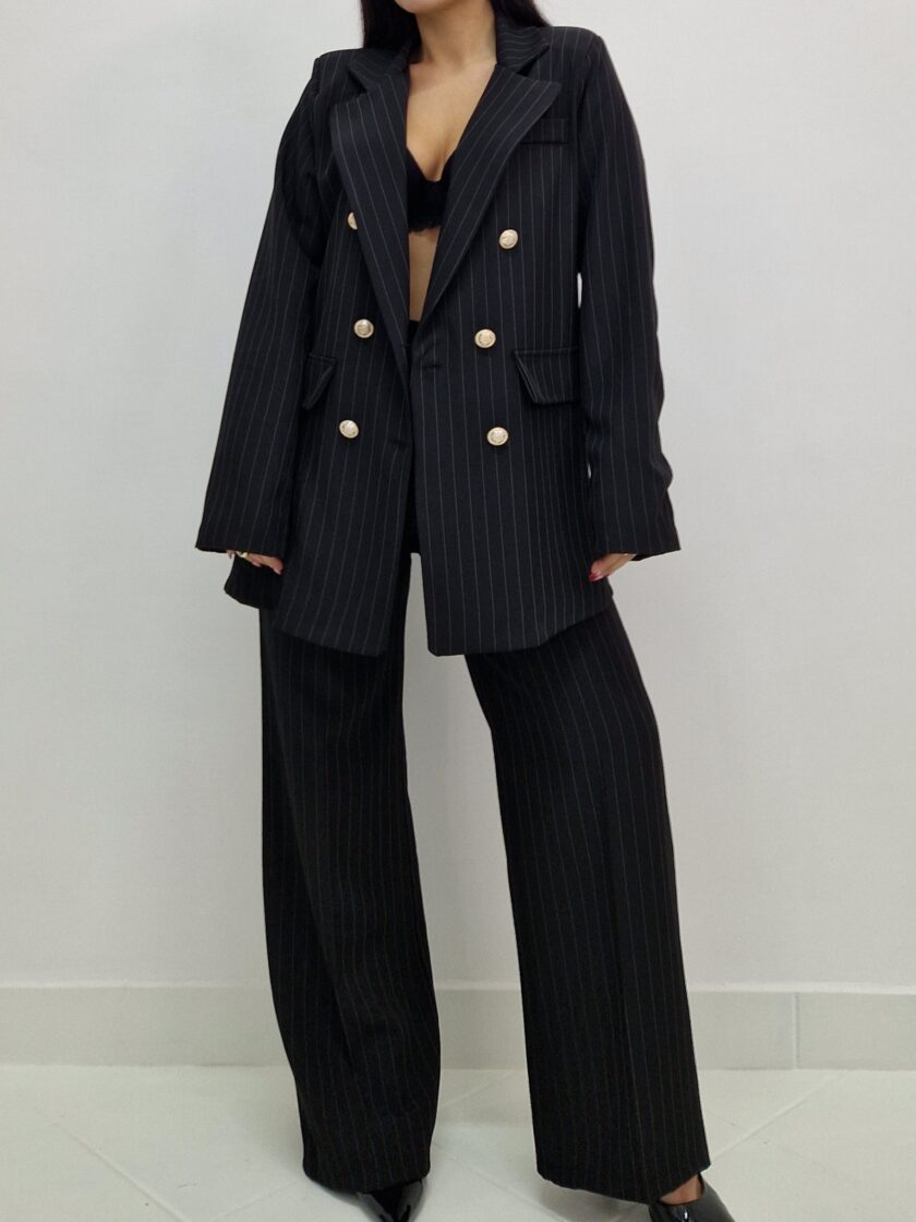 Tailleur Marika Gessato - Nero - immagine 2