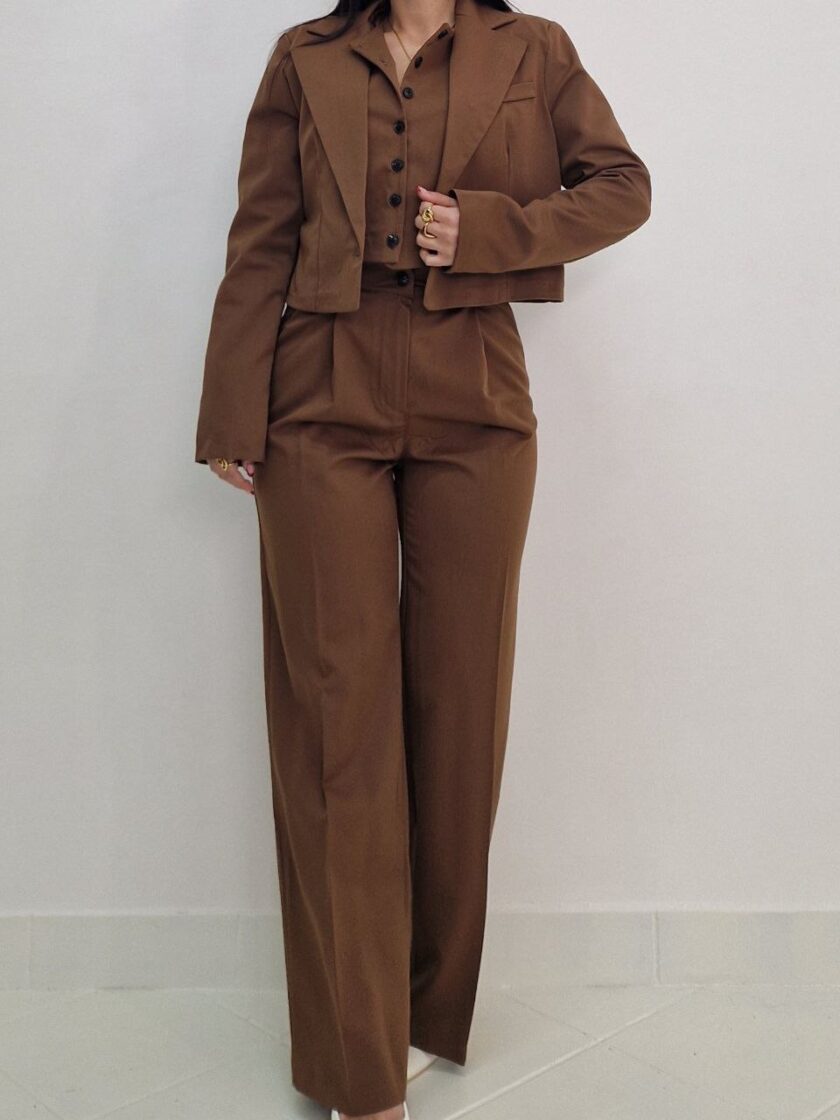 Tailleur 3 pezzi - marrone