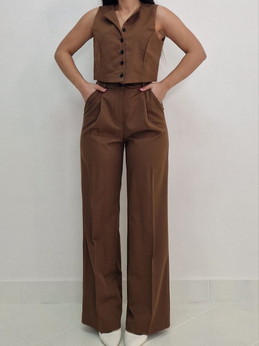 Tailleur 3 pezzi - marrone - immagine 2