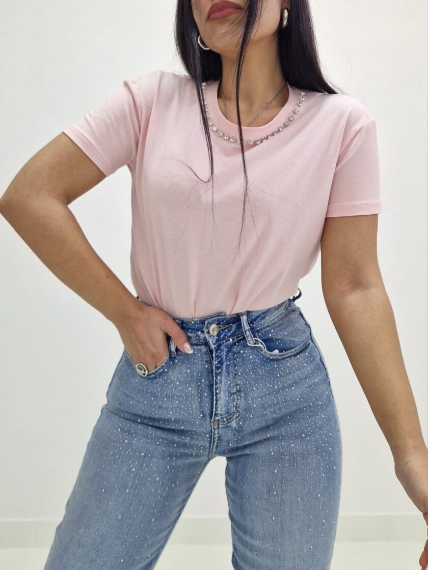 T-Shirt collo gioiello