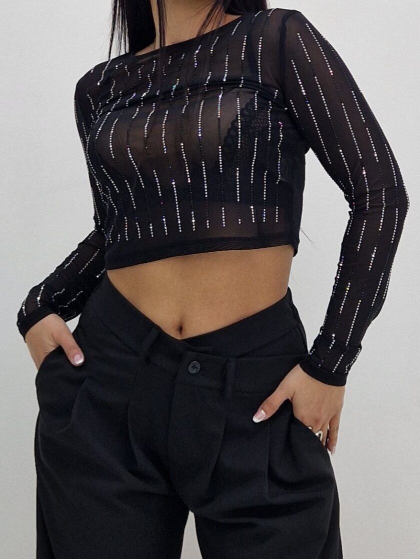 Maglia Crop Velata Brilly