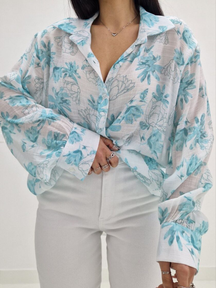 Camicia Flowers In Viscosa