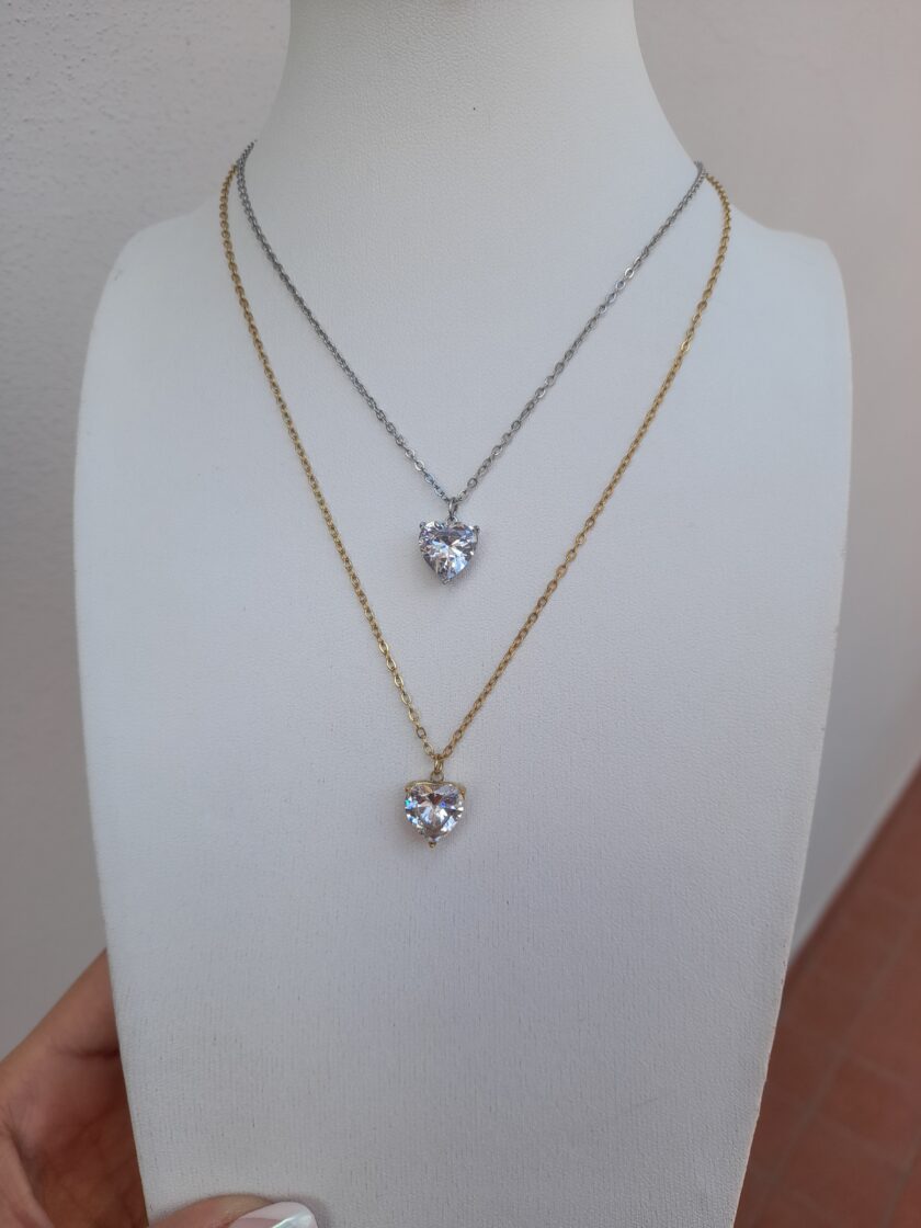 Collana Cuore Zirconia Big