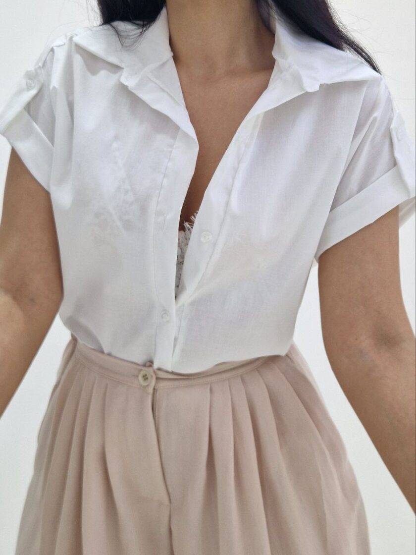 Camicia Mezza Manica In Cotone