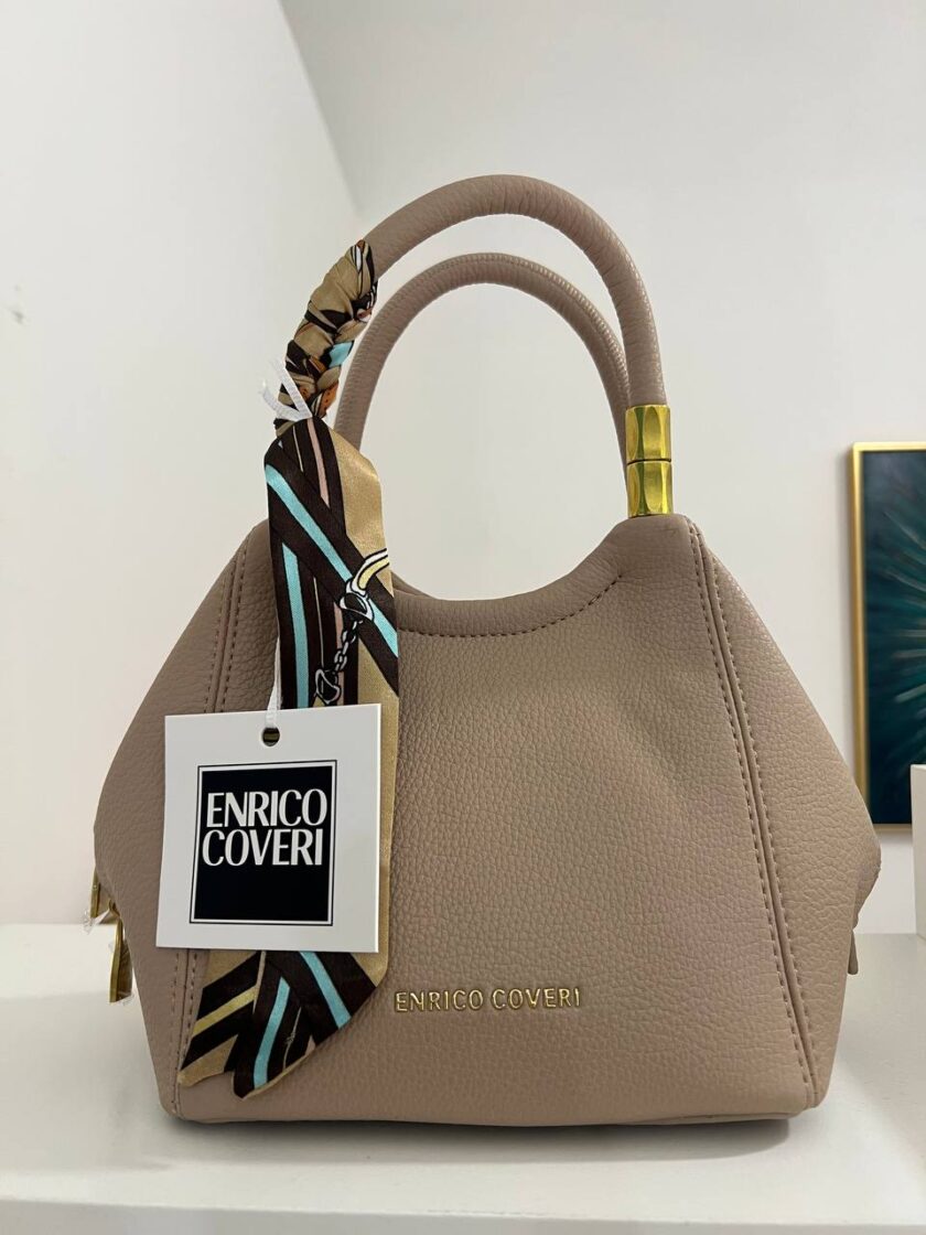 Borsa Enrico Coveri Con Foulard - Beige
