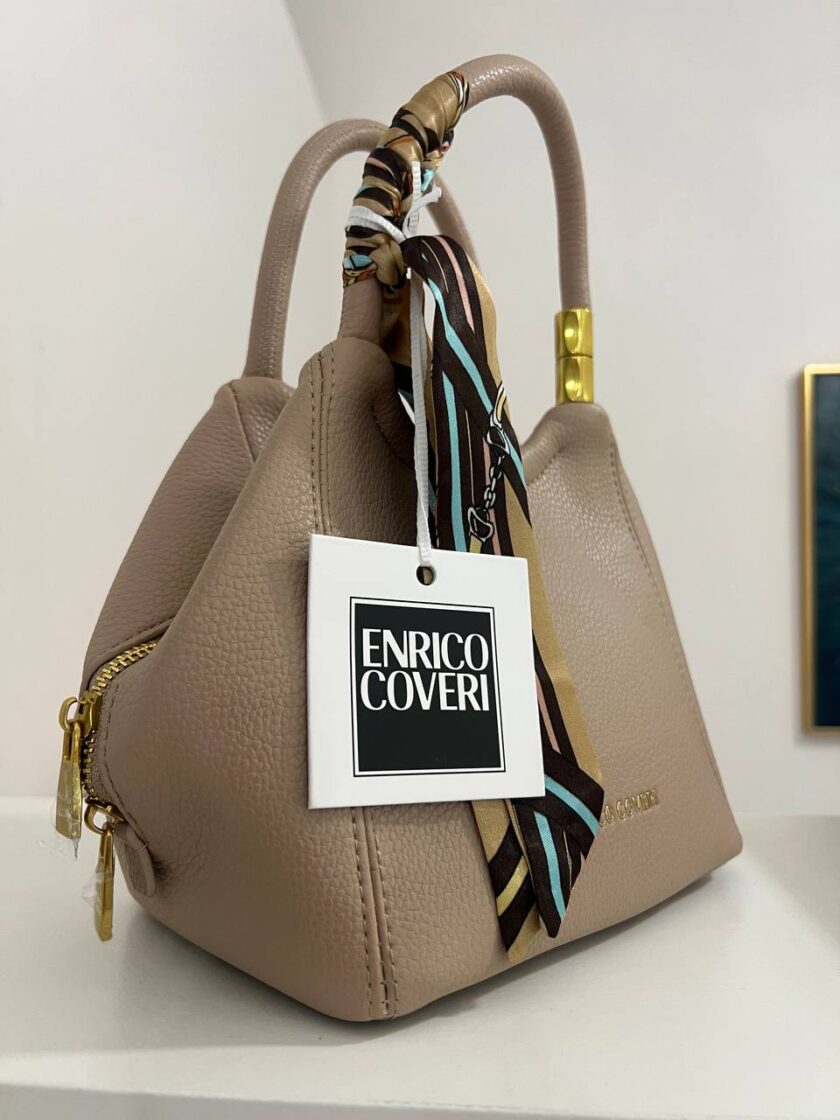 Borsa Enrico Coveri Con Foulard - Beige - immagine 2