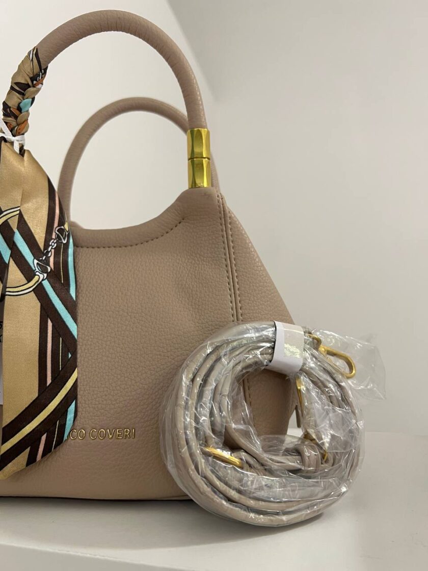 Borsa Enrico Coveri Con Foulard - Beige - immagine 3