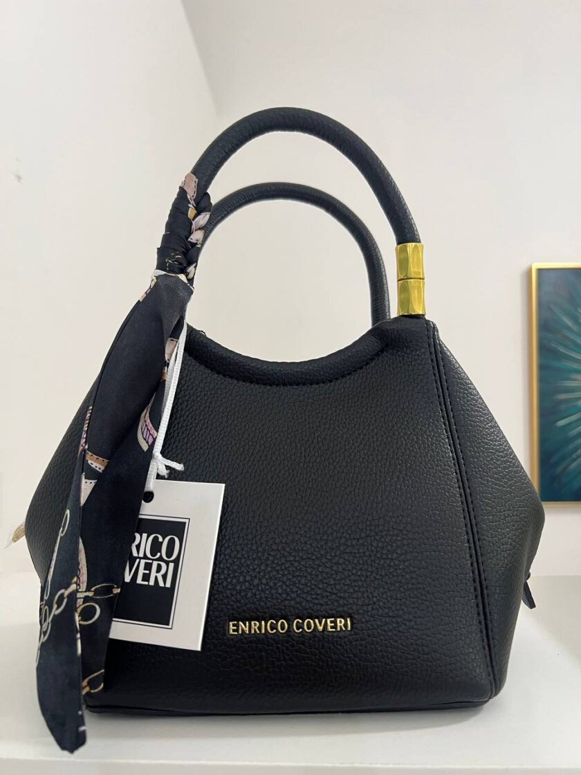 Borsa Enrico Coveri Con Foulard - Nera