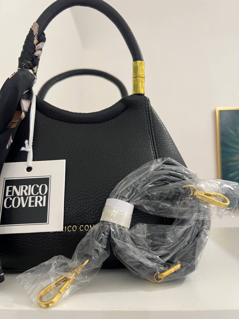 Borsa Enrico Coveri Con Foulard - Nera - immagine 3
