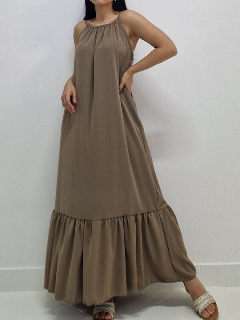 Abito Venere In Viscosa - Beige