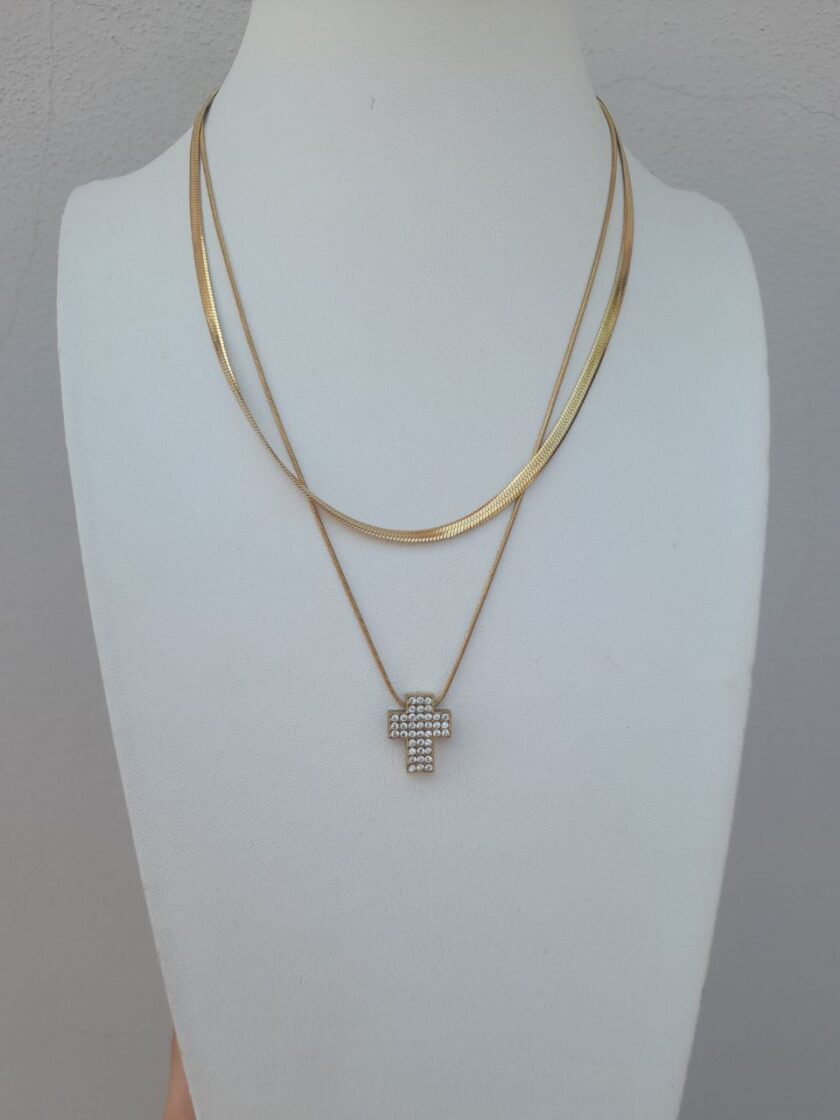 Collana Dilogy Snake Croce - Gold - immagine 2