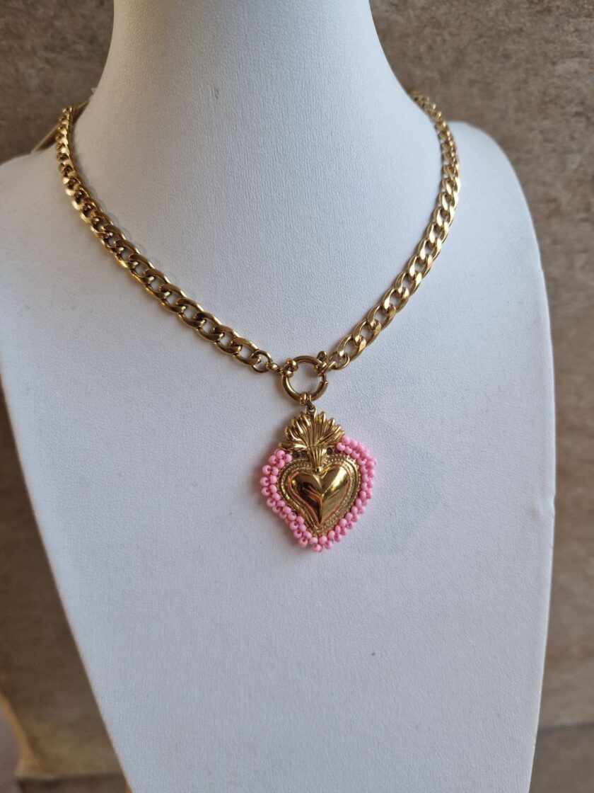 Collana Catena Cuore Sacro - Gold