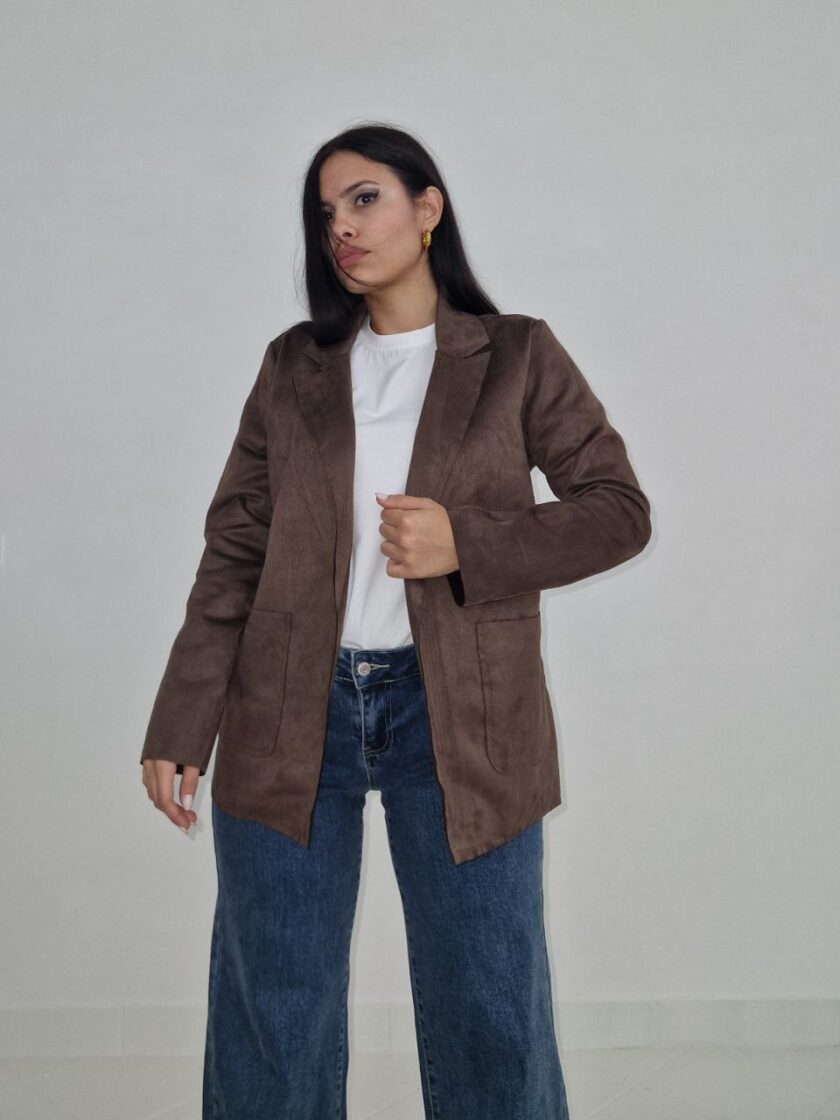 Giacca In Camoscio Low - Brown