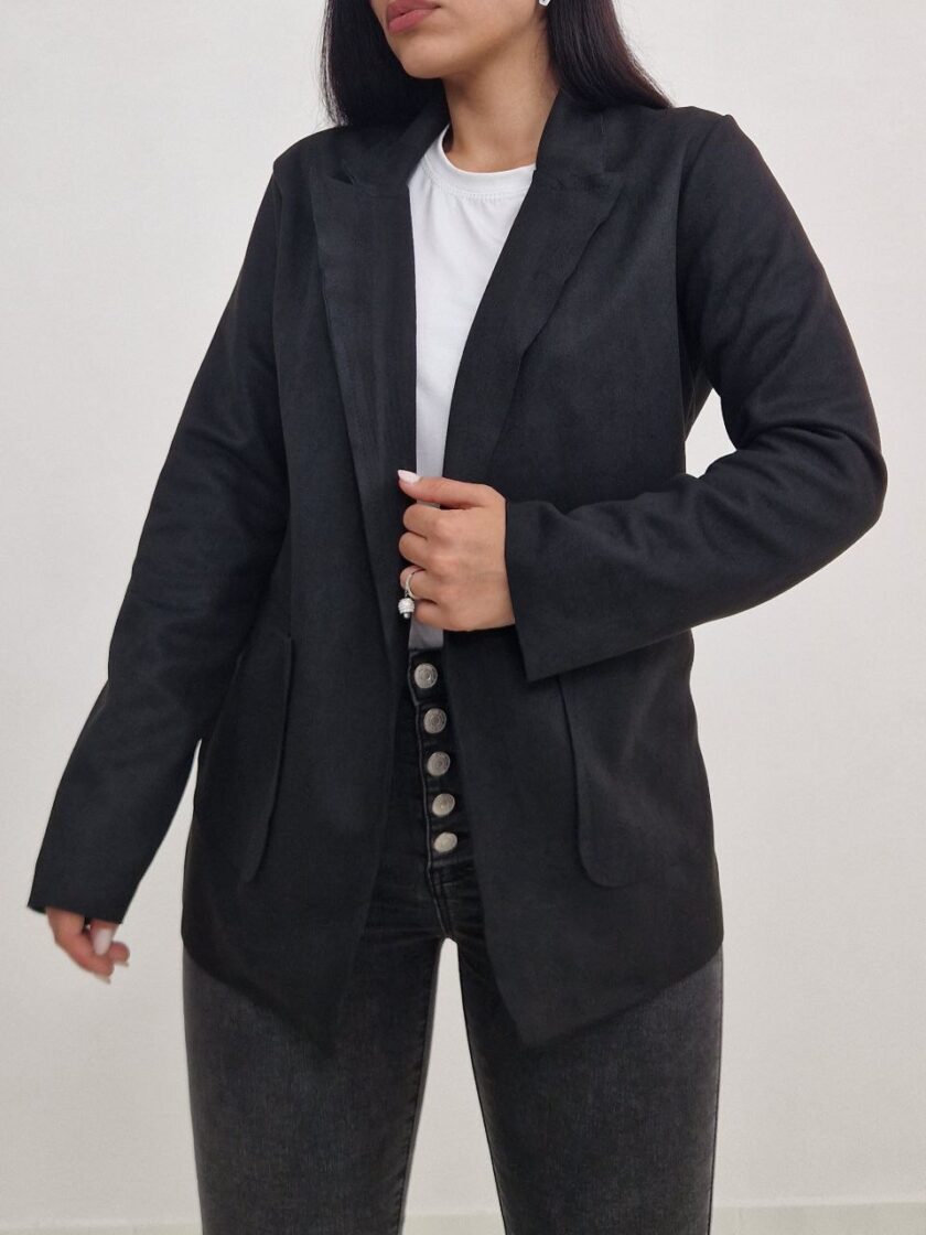 Giacca In Camoscio Low - Nera