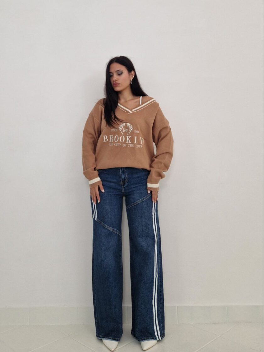 Maglione College Oversize - Camel