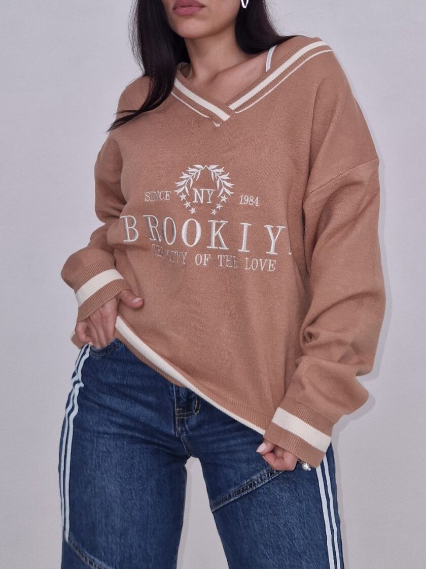 Maglione College Oversize - Camel - immagine 2