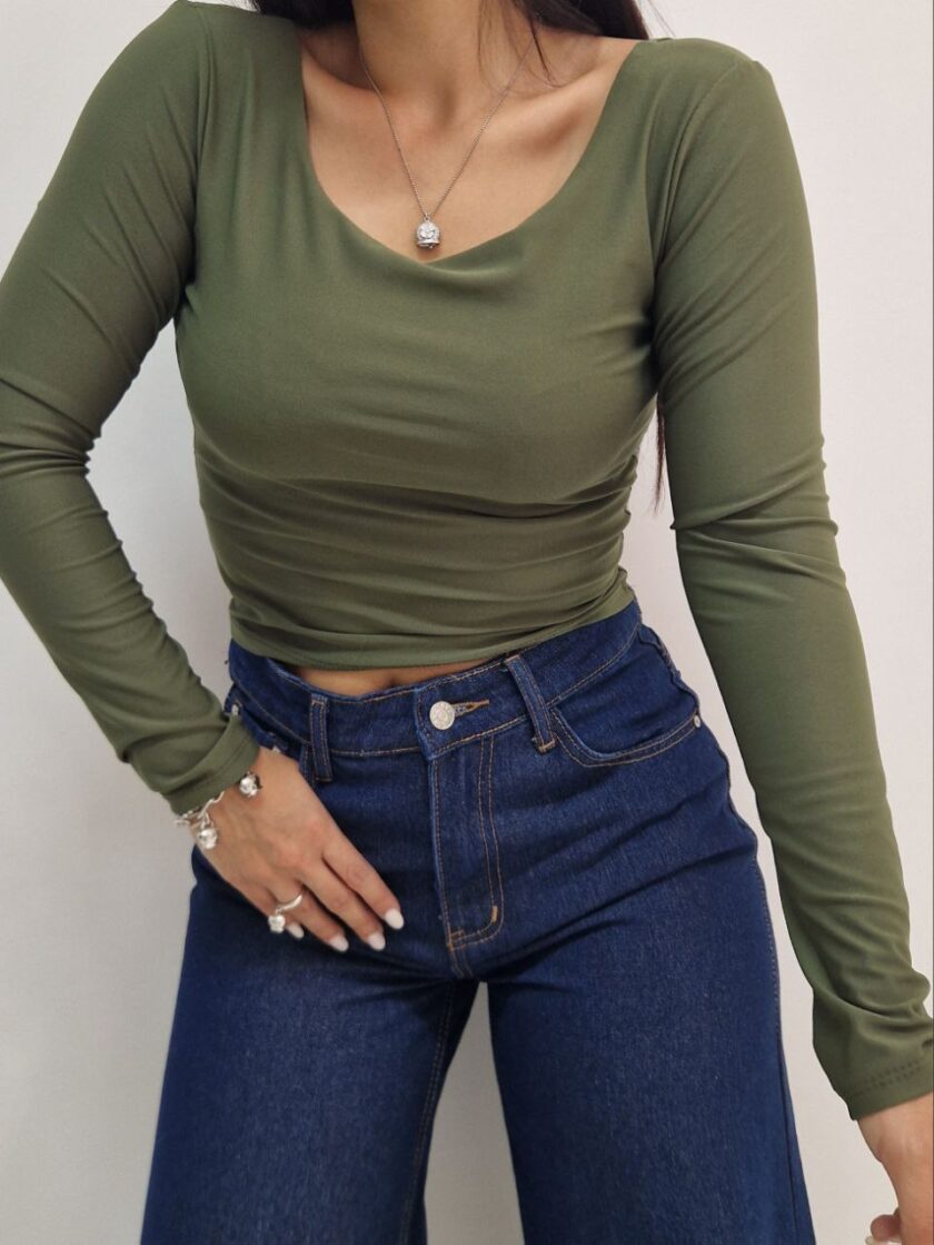 Maglia Soft In Lycra Crop - immagine 2