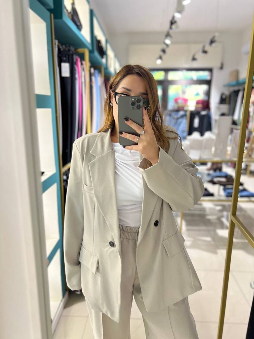Tailleur Emily Sporty Chic Oversize - Beige - immagine 3