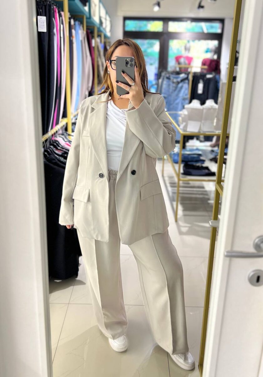 Tailleur Emily Sporty Chic Oversize - Beige