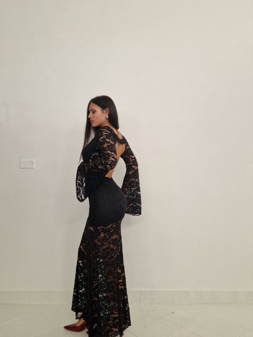 Abito DLY In Pizzo - Nero - immagine 2