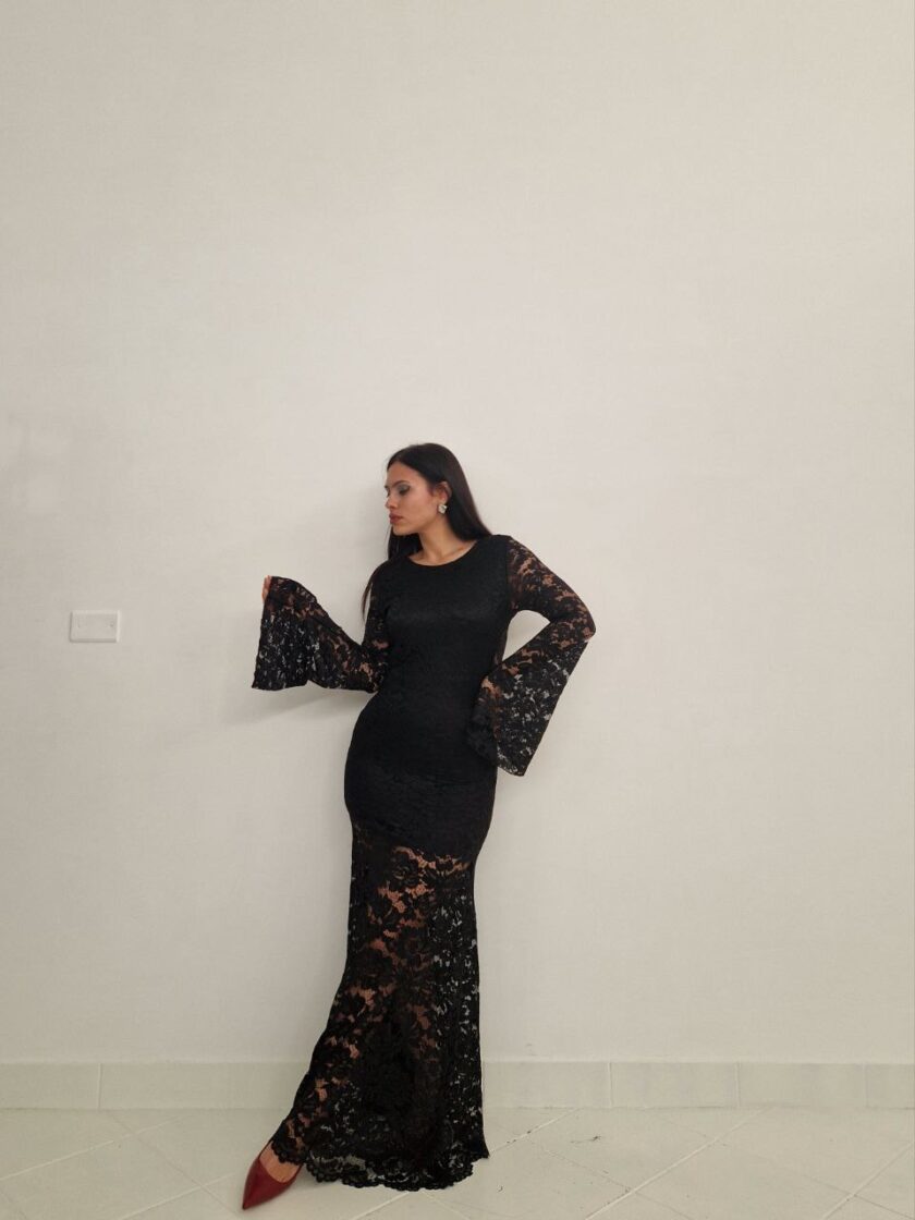 Abito DLY In Pizzo - Nero