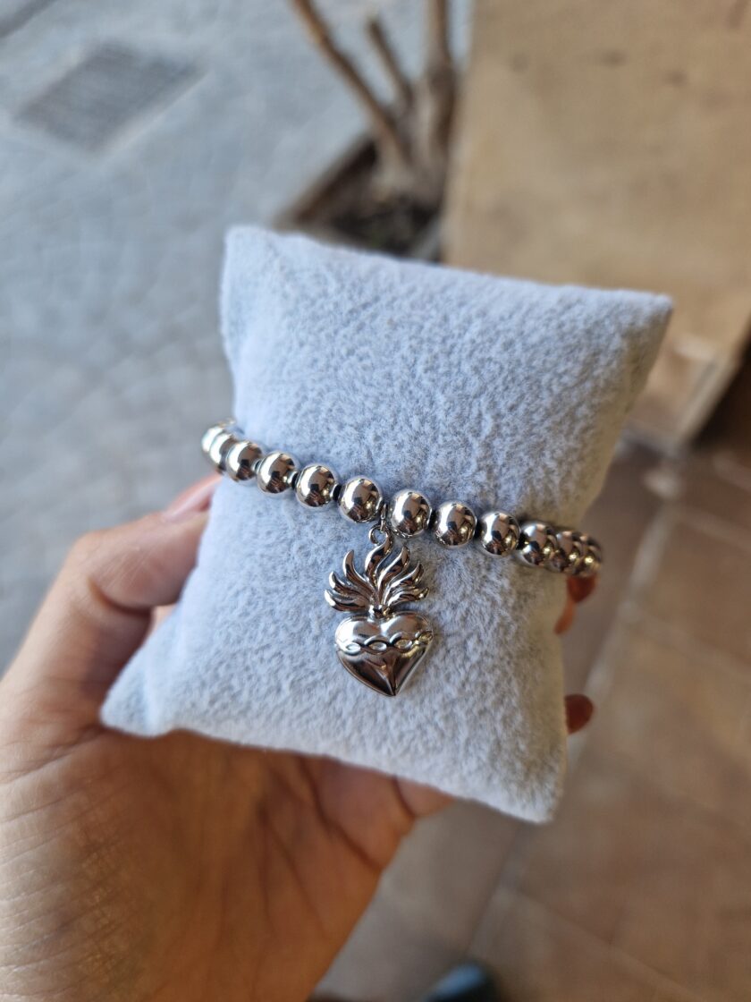 Bracciale Bubble Cuore Sacro - silver