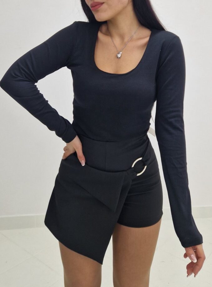 Body Scollo A Giro - Black