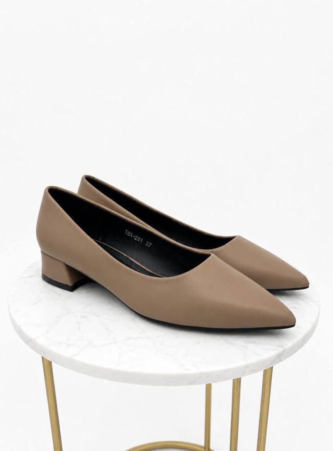 Ballerina A Punta Comoda - Beige