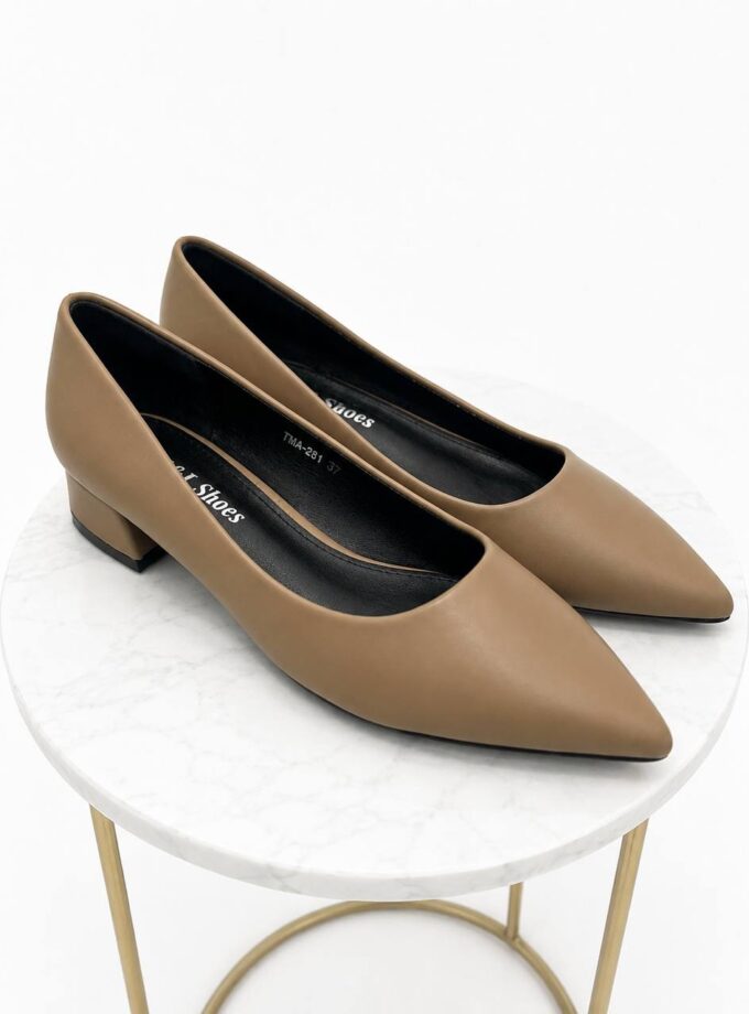 Ballerina A Punta Comoda - Beige