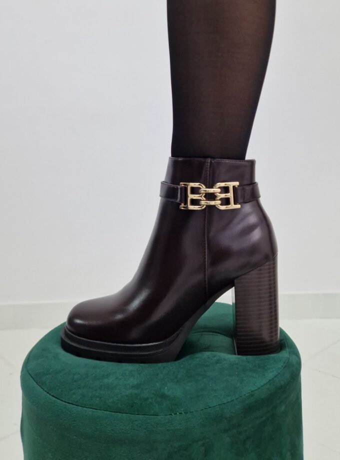 Stivaletto B Con Tacco - Marrone