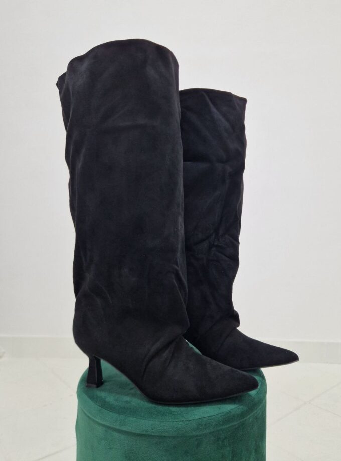 Stivale Emily In Camoscio - Nero