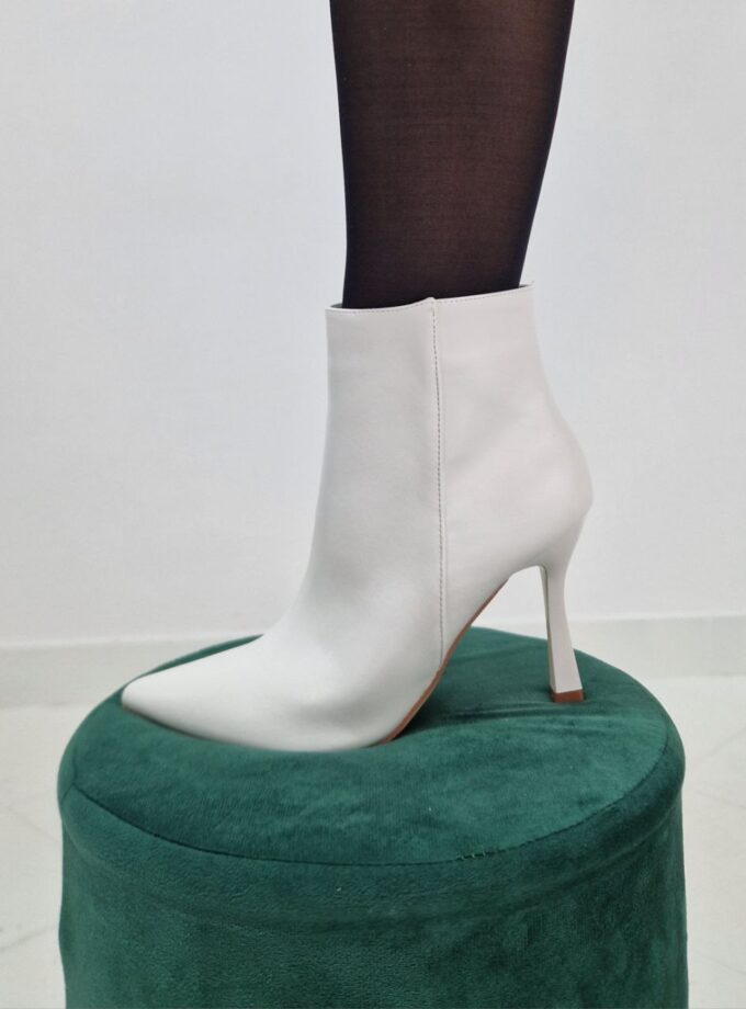 Stivaletto Con Tacco - Bianco