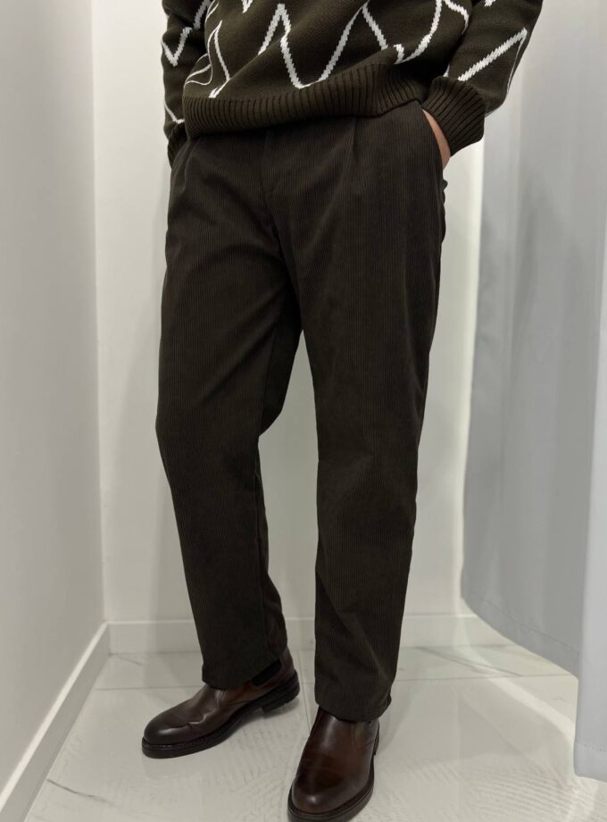 Pantalone Costine Uomo - Marrone