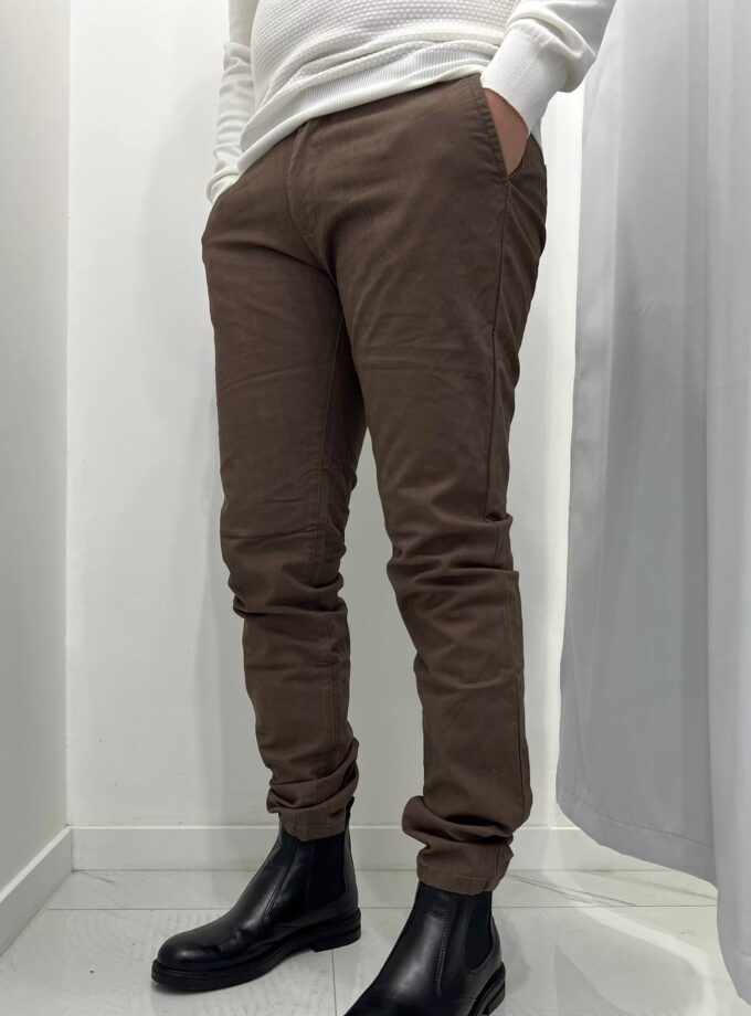 Pantalone Slim Brown Uomo