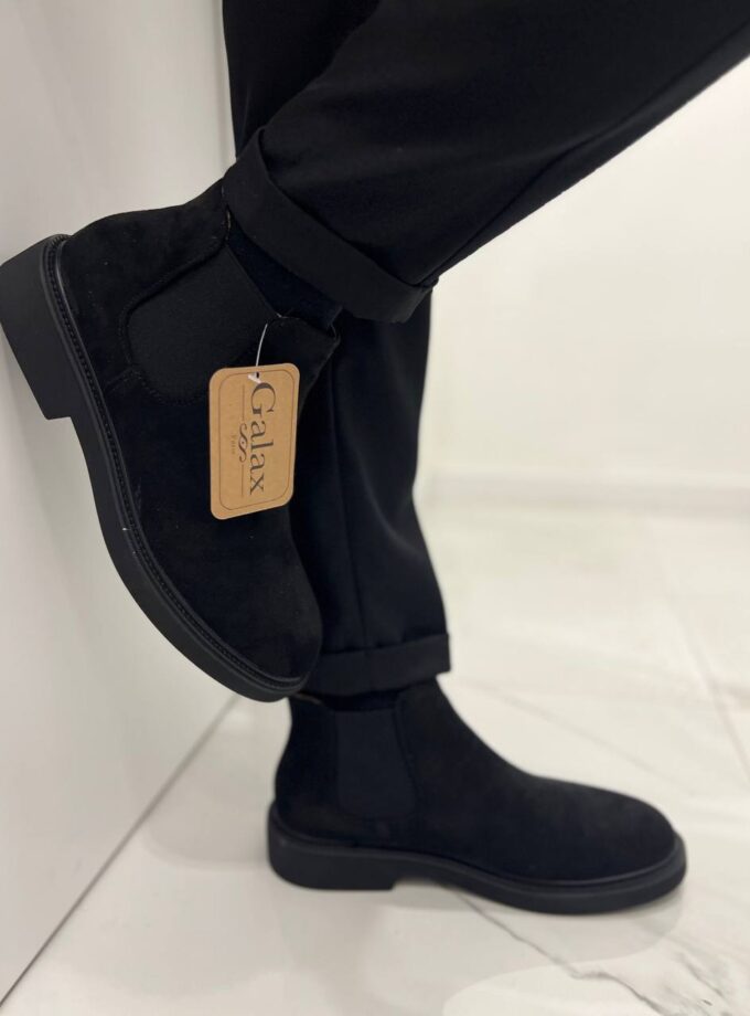 Stivaletto In Camoscio Black Uomo