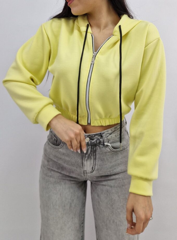 Felpa Crop NY - Gialla