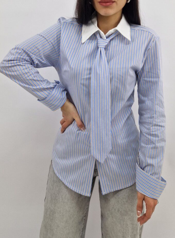 Camicia Broadway Azzurra-Beige