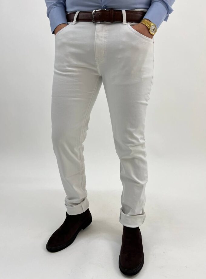 Jeans Slim Fit White Uomo