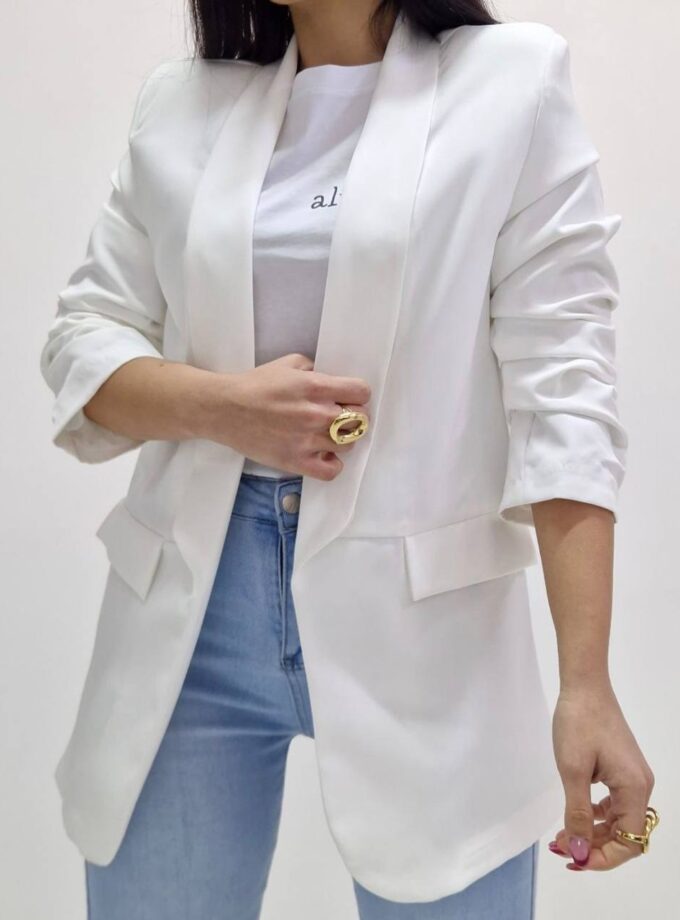 Blazer Manica Arricciata