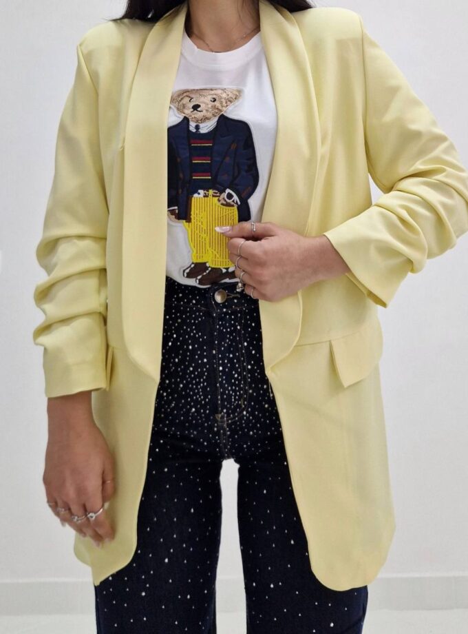 Blazer Manica Arricciata