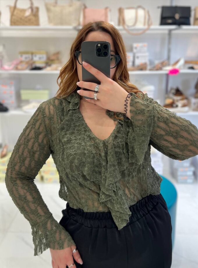 Maglia In Pizzo - Verde