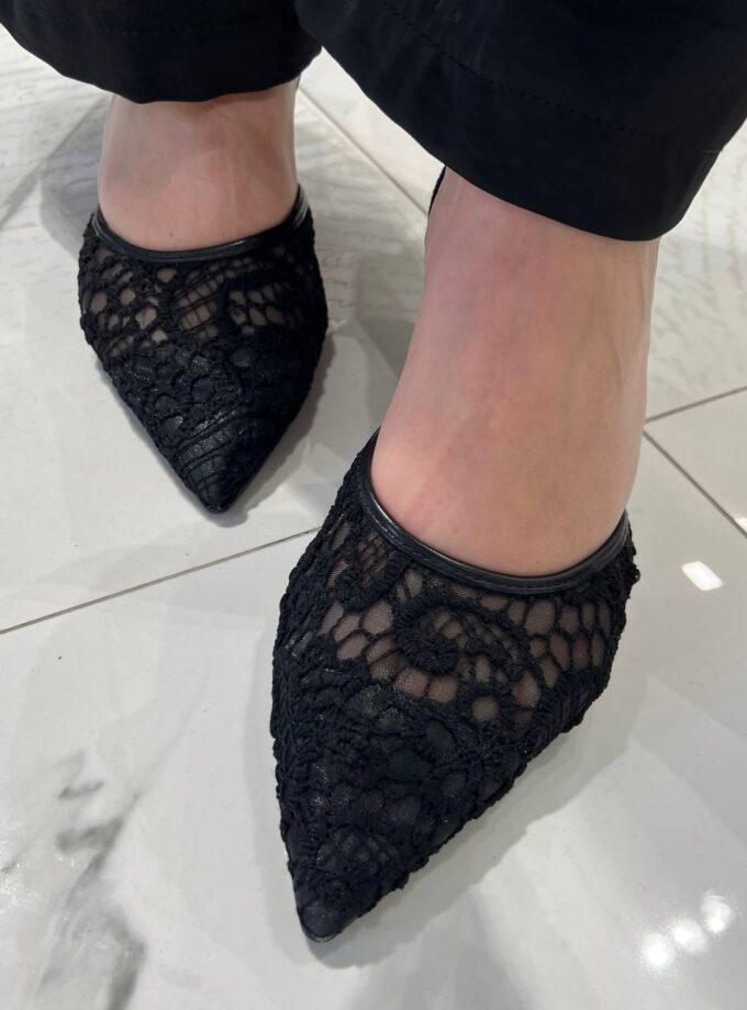 Dècollettè Slingback In Pizzo
