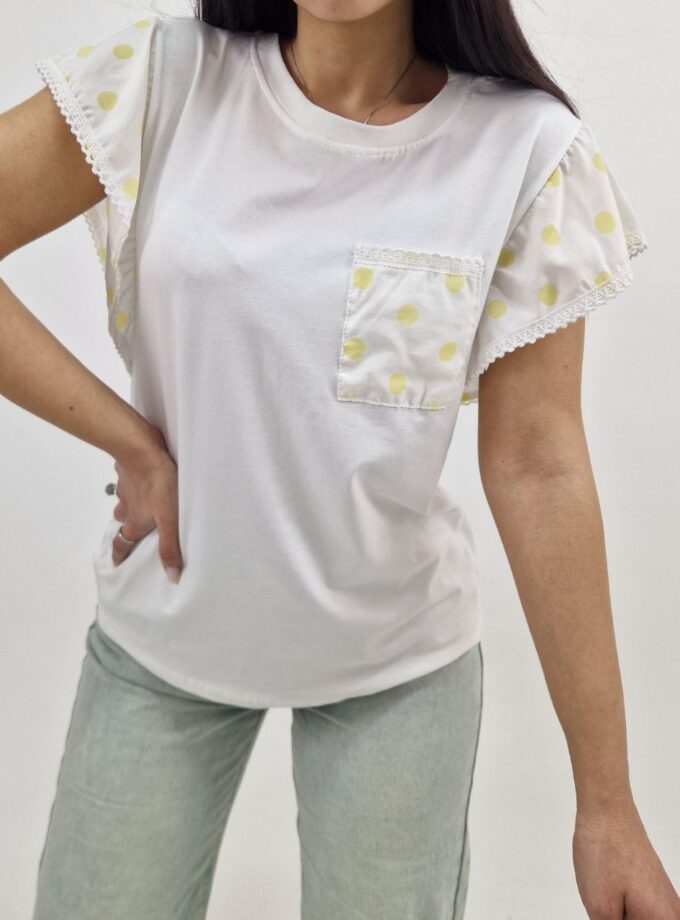 T-shirt Pois - Gialla