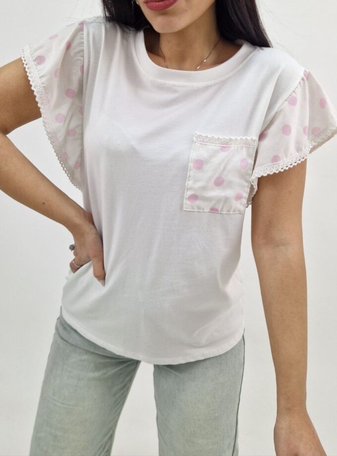 T-shirt Pois - Rosa