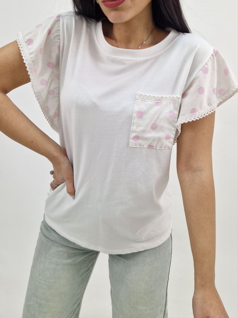 T-shirt Pois - Rosa