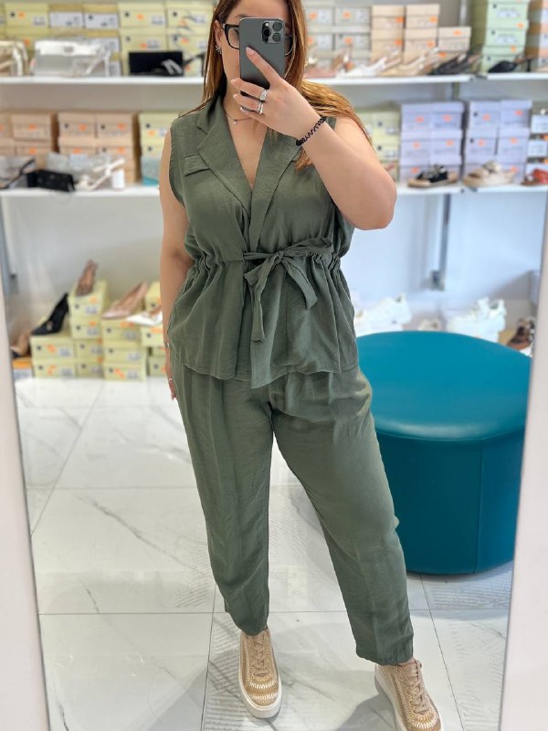 Coordinato Emily Curvy - Verde Militare